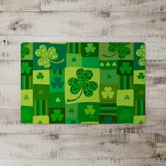 Clover Patchwork Pattern Floor Mat